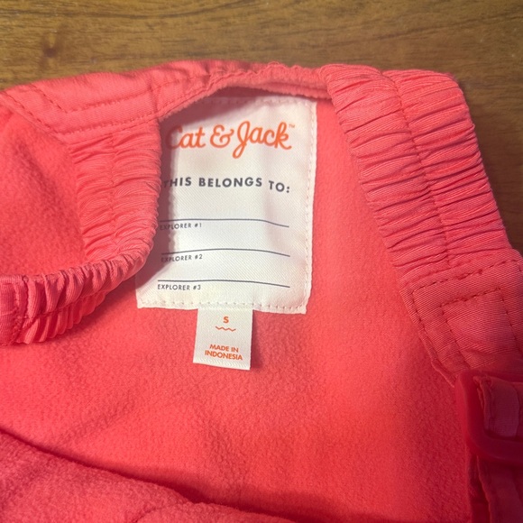 Cat & Jack Vibrant Pink Snow Bib, Size S - Picture 3 of 4